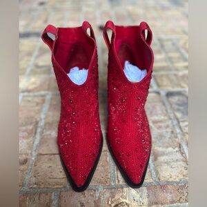 Jessica Simpson Red Bootie Boot 10M